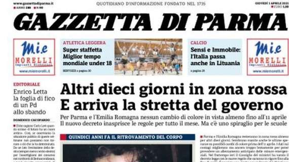 Gazzetta di Parma: "Sensi e Immobile: l'Italia passa anche in Lituania"