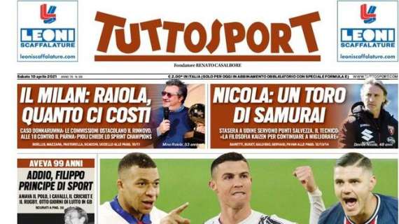 Mbappé-Ronaldo-Icardi, l'apertura di Tuttosport: "Juve, che triangolo!"