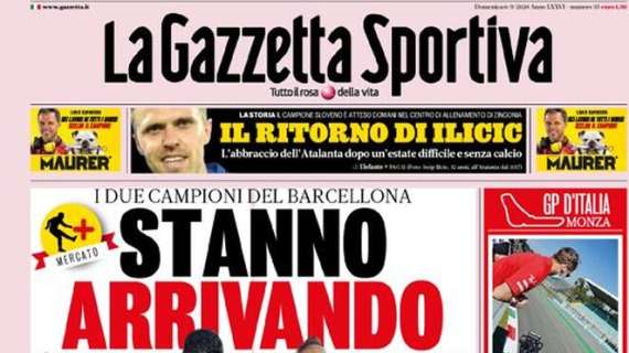 L'apertura de La Gazzetta dello Sport su Vidal e Suarez: "Stanno arrivando"