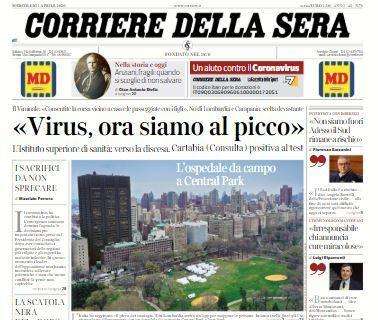  Corriere della Sera: "Virus, ora siamo al picco"