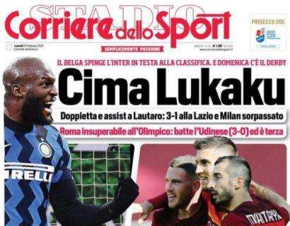 L'apertura del Corriere dello Sport: "Cima Lukaku"