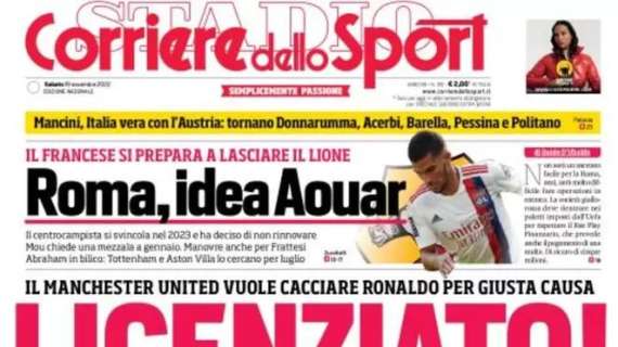 L'apertura del Corriere dello Sport sul caso Ronaldo: "Licenziato!"