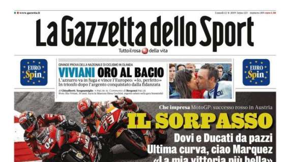 L'apertura de La Gazzetta dello Sport: "Juve e Icardi, promessi sposi"