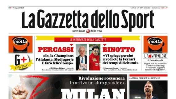 La Gazzetta dello Sport in prima pagina: "Milan, nel segno di Zorro"
