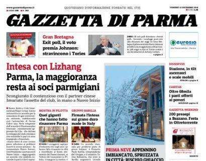 Gazzetta di Parma: "Intesa con Lizhang. La maggioranza resta ai parmigiani"