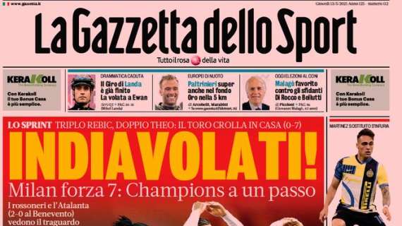 La Gazzetta dello Sport sul 7-0 del Milan: "Indiavolati"