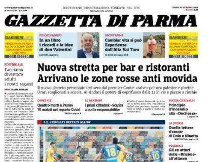 Gazzetta di Parma: "I crociati rispettano il protocollo, ma il Covid pesa: a brindare è l'Udinese"