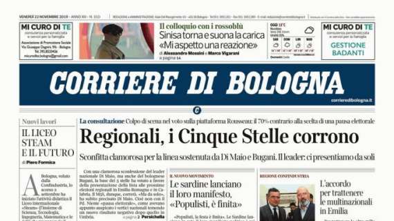 Corriere di Bologna, Sinisa ai suoi: "Col Parma voglio una reazione"