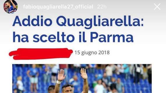 Rassegna stampa - Quagliarella smentisce: "Che ho scelto Parma è una fake news"