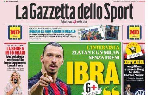 L'apertura de La Gazzetta dello Sport, parla Ibrahimovic: "Scudetto ci riprovo"