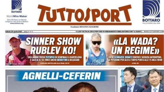 L'apertura di Tuttosport: "Agnelli-Ceferin, la verità"