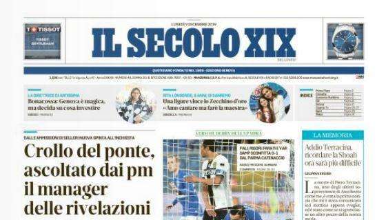 Il Secolo XIX: "Samp sconfitta dal Parma catenaccio"