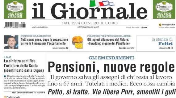 Il Giornale: "Totti senza pace: dopo la separazione arriva la Finanza per l'accertamento"