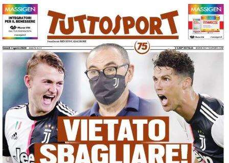 L'apertura di Tuttosport sulla Juventus che sfida il Lione: "Vietato sbagliare!"