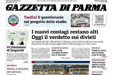 Gazzetta di Parma: "Contro la capolista Inter per una sera si rivede l'orgoglio crociato"