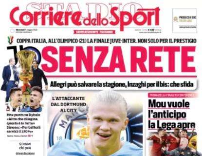 L'apertura del Corriere dello Sport sulla Coppa Italia: "Senza rete"