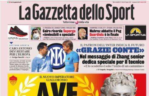La Gazzetta dello Sport sul nuovo tecnico della Roma: "Ave Mou"