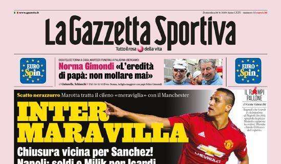 L'apertura della Gazzetta dello Sport: "Mancini dà le carte"