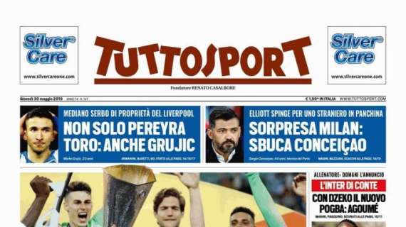 Tuttosport in apertura: "Trionfo Sarri, e ora la Juve"