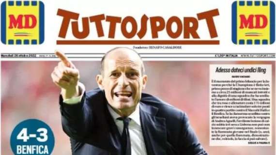 Juventus eliminata dalla Champions, l'apertura di Tuttosport: "Chi paga i danni?"