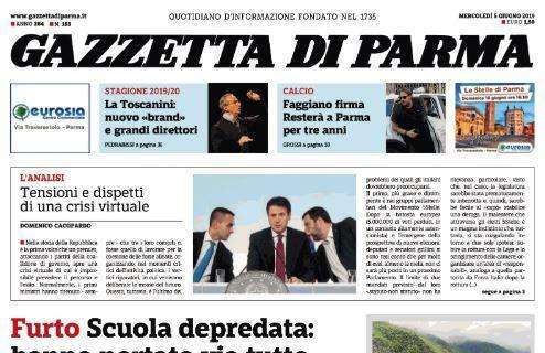 Gazzetta di Parma: "Faggiano firma. Resterà a Parma per tre anni"