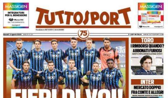 Le aperture di Tuttosport su Atalanta e Juventus: "Fieri di voi!" e "Dybala è sul mercato!"