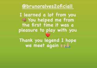 Zagaritis saluta Bruno Alves: "Ho imparato tanto da te. Grazie leggenda"
