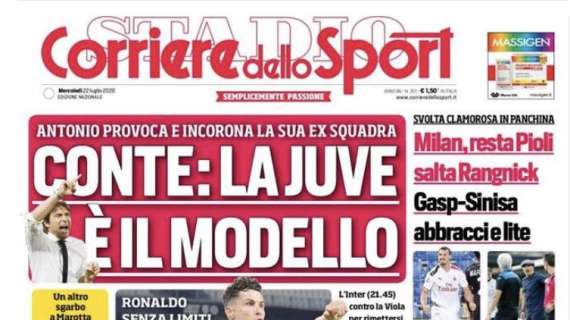 L'apertura del Corriere dello Sport: "Conte: la Juve è il modello"