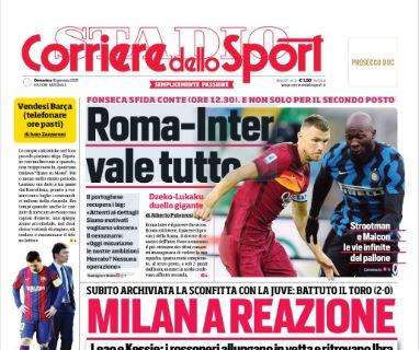 L'apertura del Corriere dello Sport: "Milan a reazione"