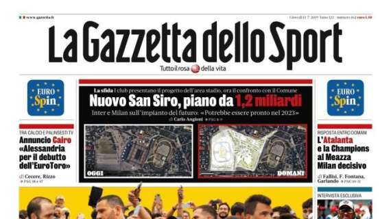 L'apertura de La Gazzetta dello Sport: "Juve, viene il bello"