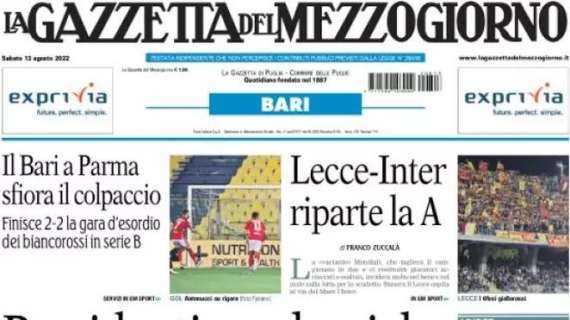 La Gazzetta del Mezzogiorno: "Il Bari a Parma sfiora il colpaccio"