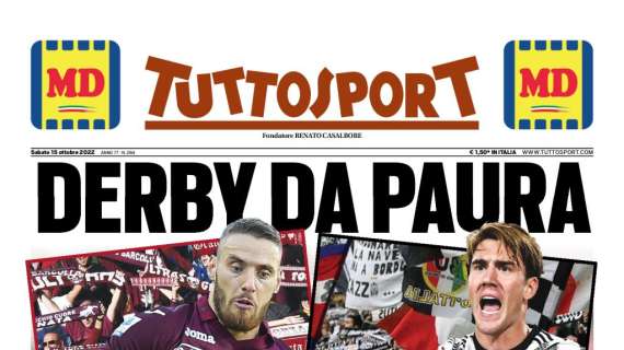Tuttosport in apertura su Torino-Juventus: "Derby da paura"