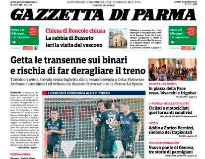 Gazzetta di Parma: "Saluti e baci: il Parma si diverte al festival del gol, Lecce in B"
