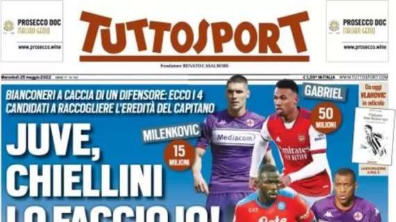 Tuttosport in prima pagina: "Juve, Chiellini lo faccio io"