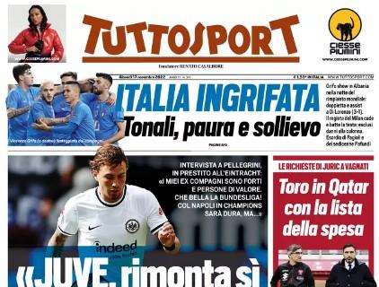 L'apertura di Tuttosport con Luca Pellegrini: "Juve, rimonta sì. Sono uomini veri"
