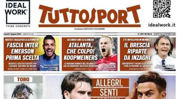 Tuttosport: "Allegri senti Iachini: 'Vlahovic-Dybala coppia Juve'"