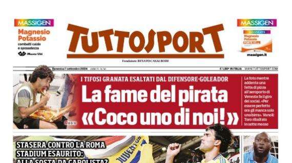 L'apertura di Tuttosport: "Juve, voglia di festa"