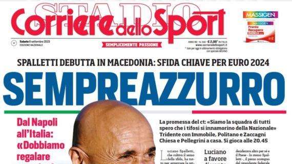 Il Corriere dello Sport e l'apertura con l'esordio di Spalletti: "Sempreazzurro"