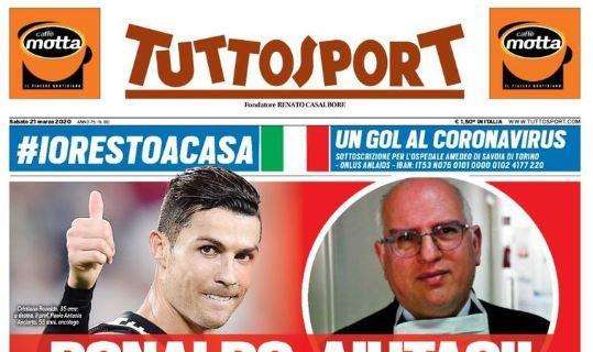 L'apertura di Tuttosport, il professor Ascierto: "Ronaldo, aiutaci!"