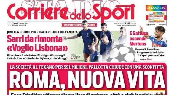 L'apertura del Corriere dello Sport: "Roma, nuova vita"