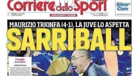 Il Corriere dello Sport in prima pagina sull'Europa League: "Sarriball"