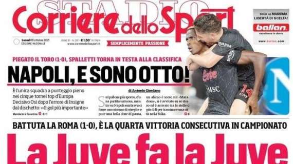 L'apertura del Corriere dello Sport: "La Juve fa la Juve"