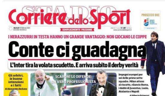 L'apertura del Corriere dello Sport: "Salvezza, quante big con l'acqua alla gola"