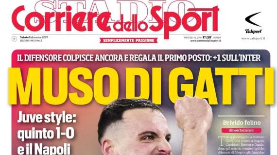 Corriere dello Sport su Juventus-Napoli 1-0: "Muso di Gatti"