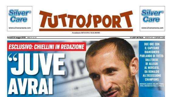 Chiellini  a Tuttosport: "Juve avrai un grande allenatore"