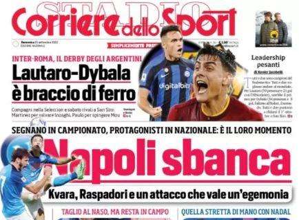 L'apertura del Corriere dello Sport sugli attaccanti azzurri: "Napoli sbanca"