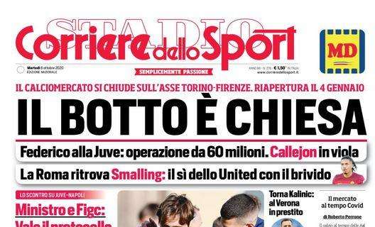 L'apertura del Corriere dello Sport: "Il botto è Chiesa"