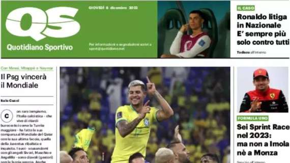 L'apertura del QS: "Innamorati del Brasile. Ronaldo sempre più solo contro tutti"