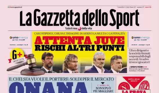 La prima pagina de La Gazzetta dello Sport sui nerazzurri: "Onana cambia l'Inter"