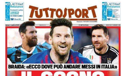Tuttosport su Lionel Messi: "Il sogno di Inter e Juve"